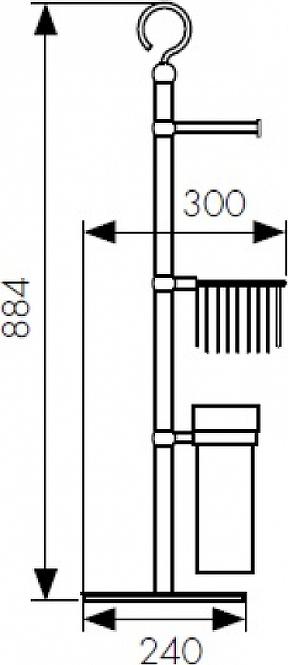 Напольная стойка Kaiser KH-4615, бронза