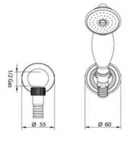 Душевой гарнитур Bandini Antico 644120KK06