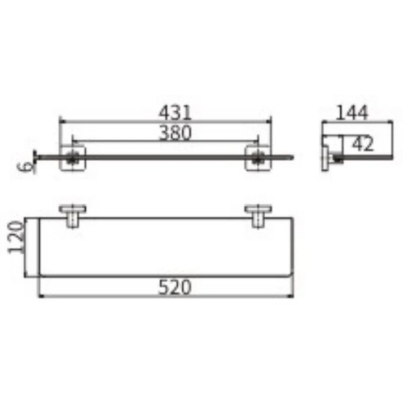 Полка CeramaLux Quadro 61911 хром