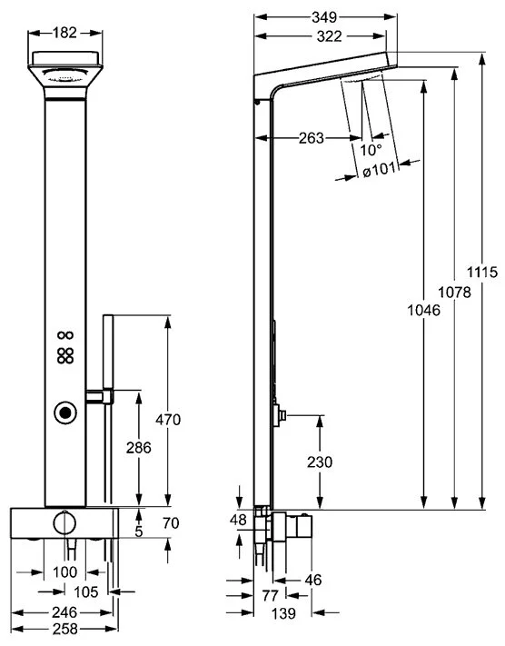 Душевая панель  Hansa Smartshower 58610900 хром