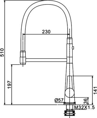 Смеситель с гибким изливом для кухни Gappo G4398-15