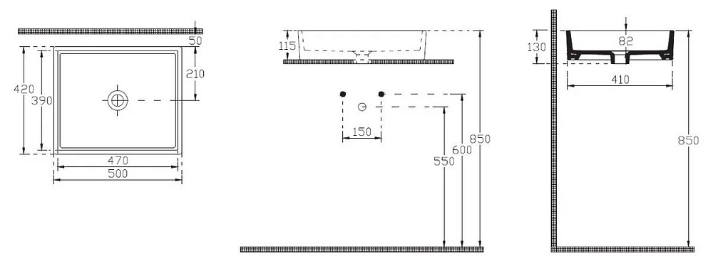 Раковина накладная Isvea Purita 10PL66050SV белый