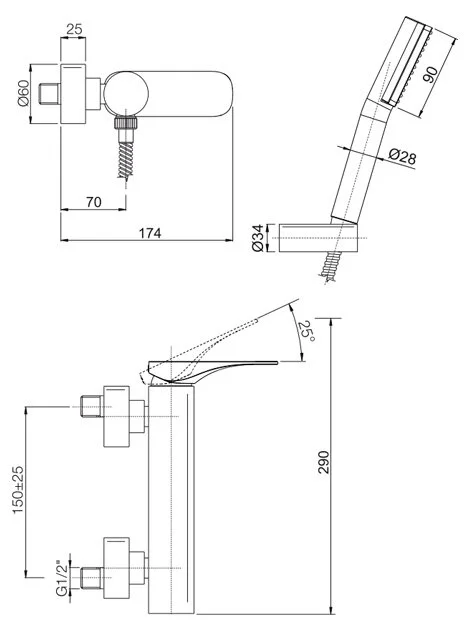 Душевая система Fima Carlo Frattini Quad F3725/2CR хром