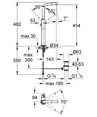 Смеситель для раковины Grohe Atrio 32130001 хром