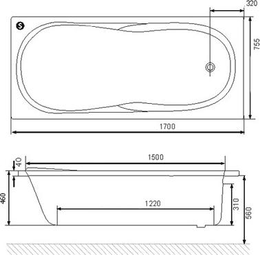 Акриловая ванна Excellent Sekwana 170х75 WAEX.SEK17WH