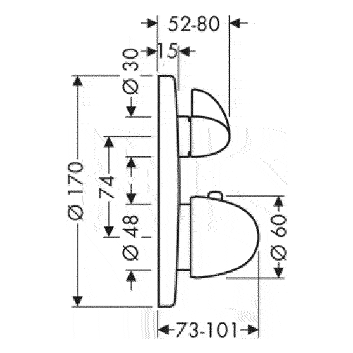 Термостат для ванны Hansgrohe Ecostat E 15720000