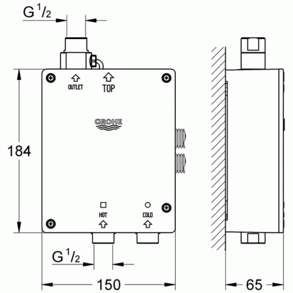 Скрытая монтажная часть Grohe Ondus 36065000