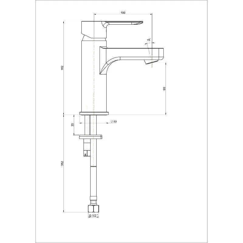 Смеситель для раковины Kerama Marazzi Sonata P4YO205ZNKM черный