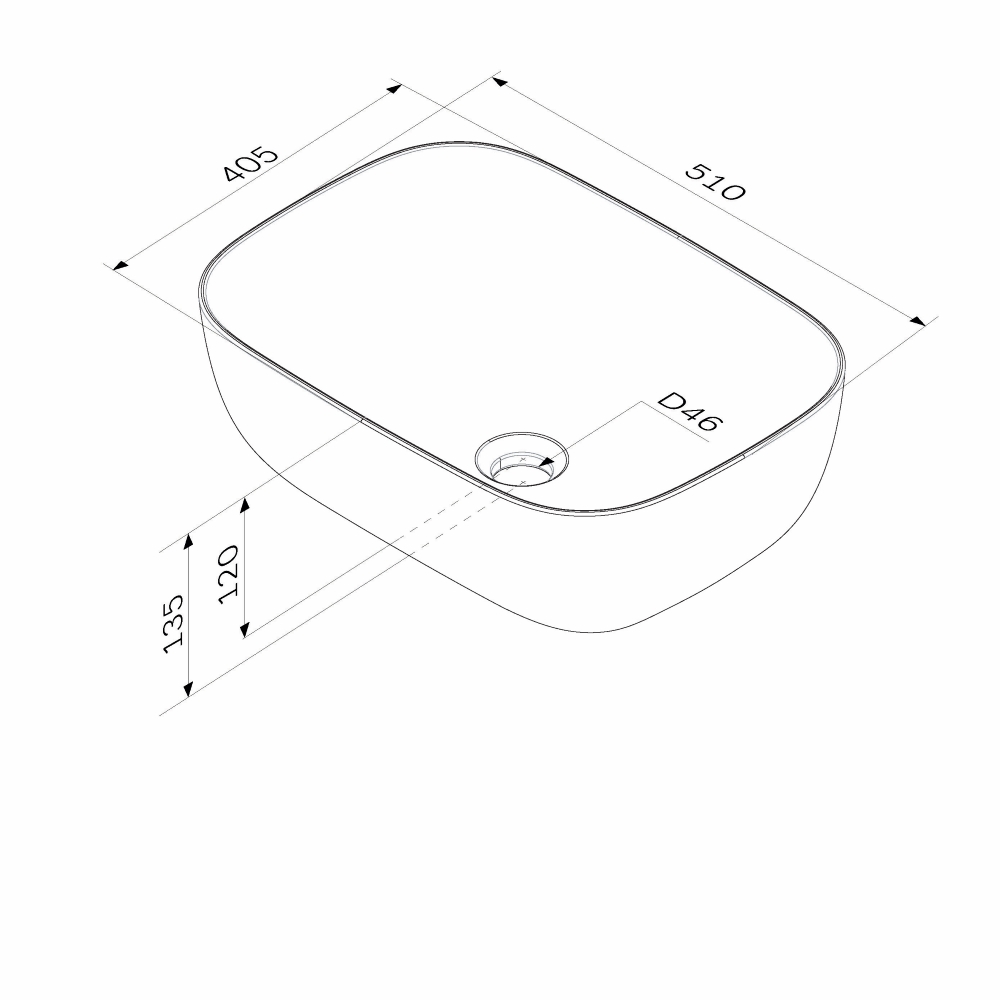 Раковина накладная AM.PM Func M8FWCC10510WG 51 см, белый глянец