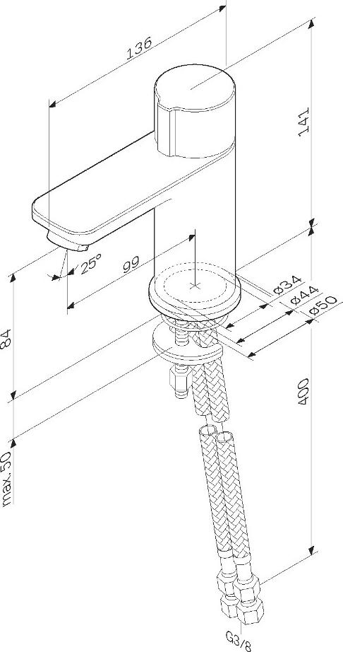 Смеситель для раковины AM.PM X-Joy F85A02500, хром