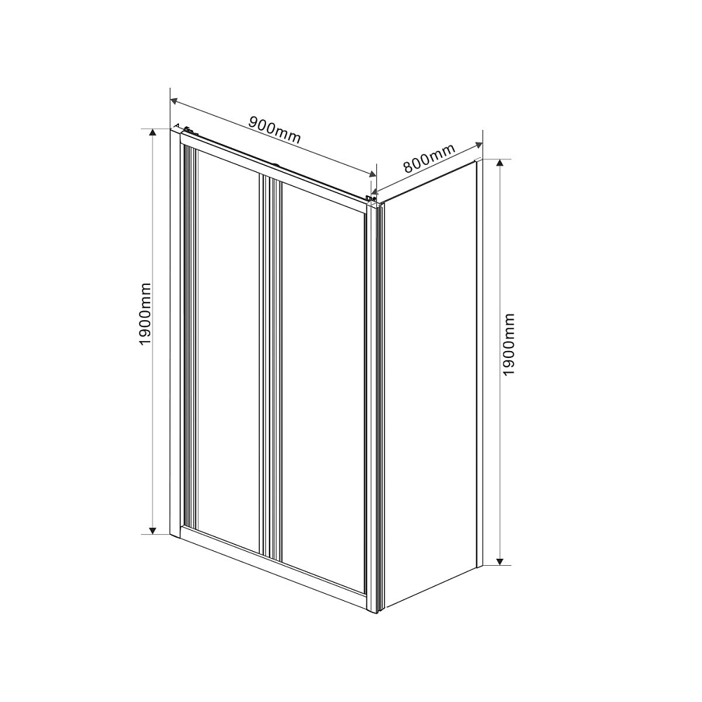 Душевой уголок Vincea Garda VSR-1G8090CL 90x80, хром, стекло прозрачное