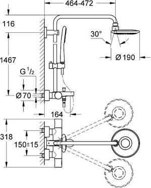 Душевая система Grohe Rainshower Icon 27643000