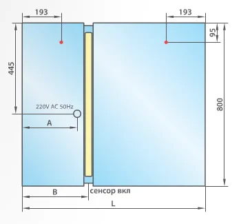 Зеркальный шкаф Wenz Twinwall Twinwall-03-060-R серый