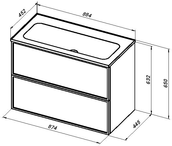 Раковина Aquanet Арт 00318928 белый