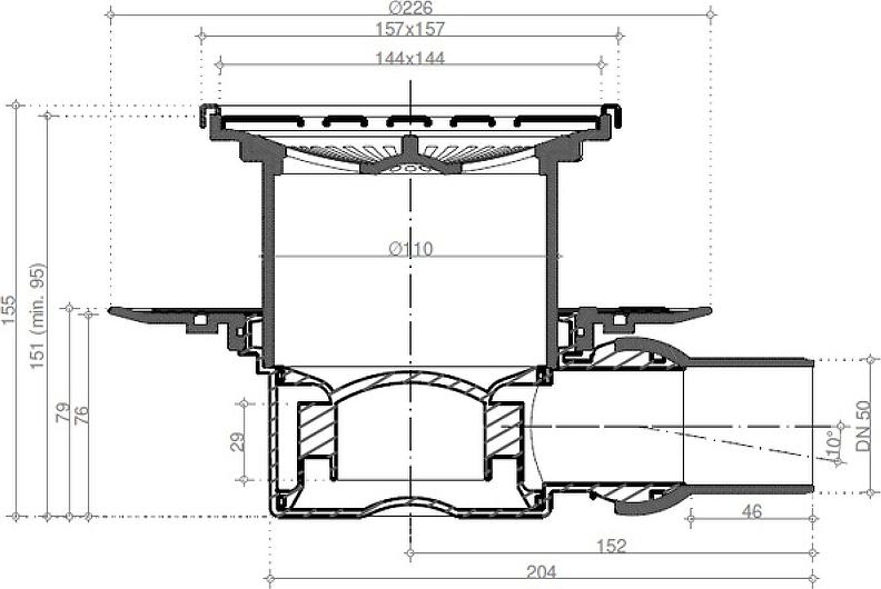 Душевой трап Pestan Confluo Standard Plate 1 13702556, хром