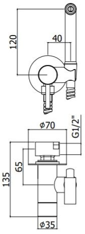 Гигиеническая лейка Paffoni ZDUP110HGSP золото