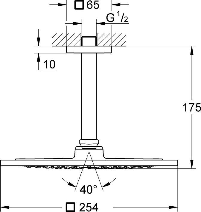 Верхний душ Grohe Rainshower F-series 26071000