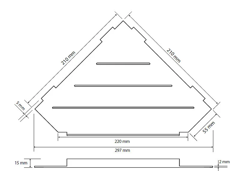 Полка Bemeta Cytro 101302450 черный