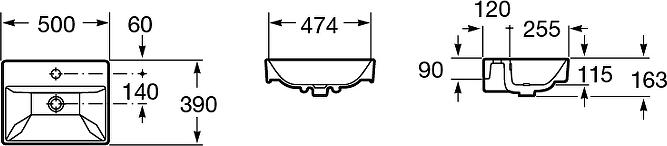 Раковина Roca Oleta 50 3274C300Y, белый