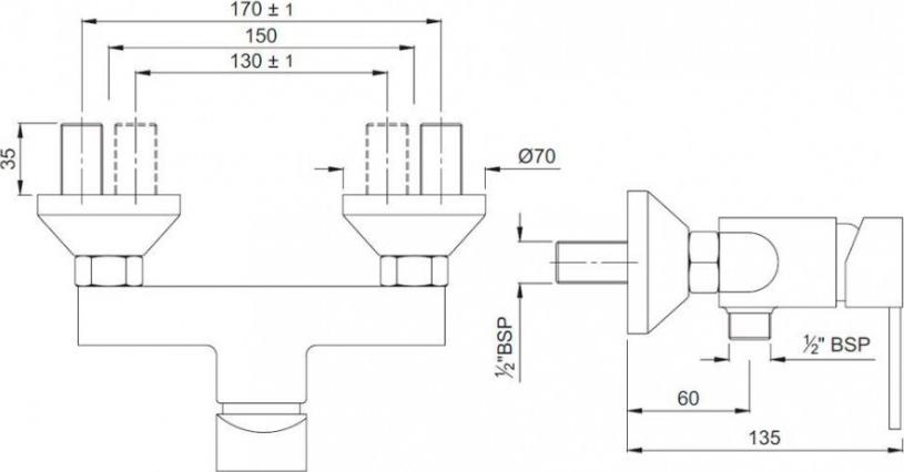 Смеситель для душа Jaquar D'Arc DRC-CHR-37149