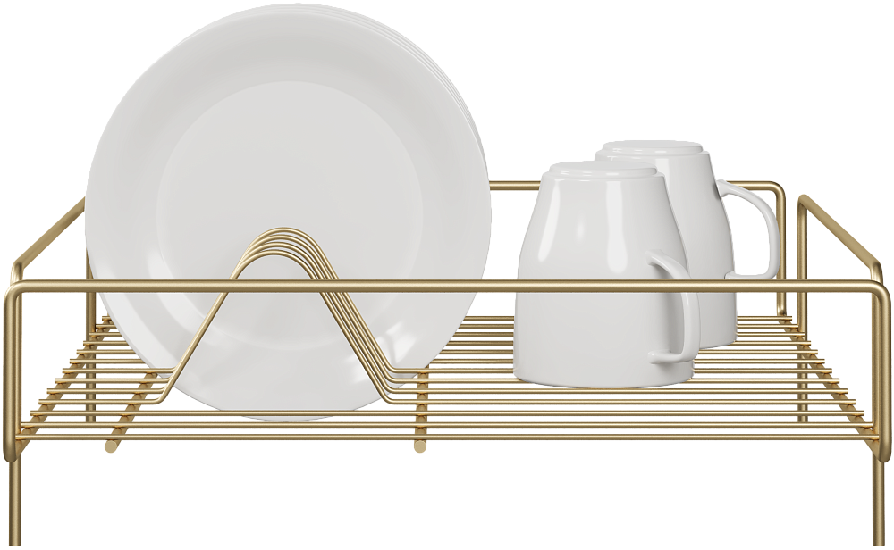 Сушилка Domaci Феррара D668-04 35,5 см, для посуды, золото поталь