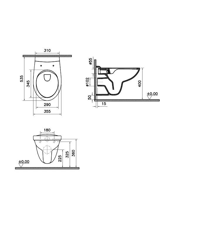 Инсталляция с унитазом Aquatek VitrA S10 SpinFlush крышка микролифт, белый