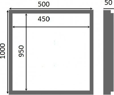 Настенный люк Люкер К 100х50