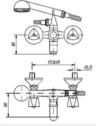 Смеситель для ванны с душем Mofem Spektrum 141-0010-00 хром