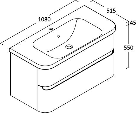 Мебель для ванной Berloni Bagno Joy JY BS05TM 100