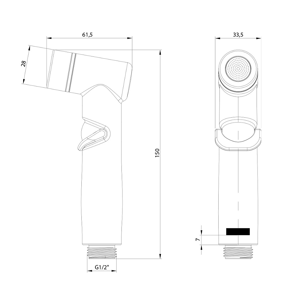 Душ ручной Lemark LM8140BL черный