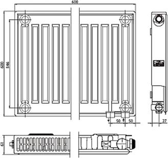 Радиатор стальной Kermi FKV 220606 тип 22