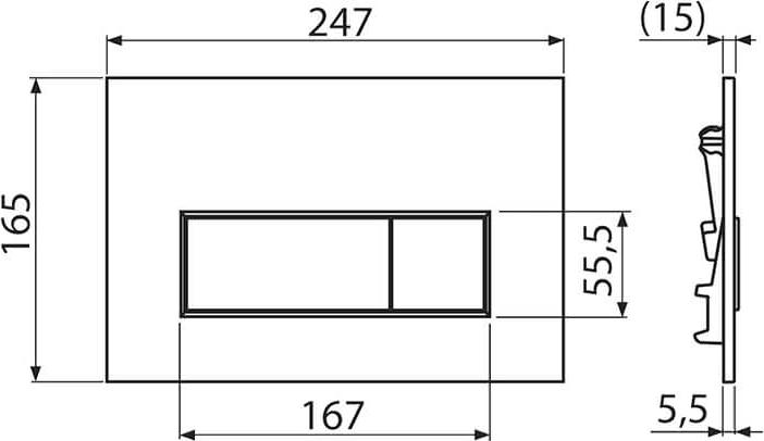 Система инсталляции для унитазов AlcaPlast AM101/1120-4:1 RU M571-0001 с кнопкой смыва хром