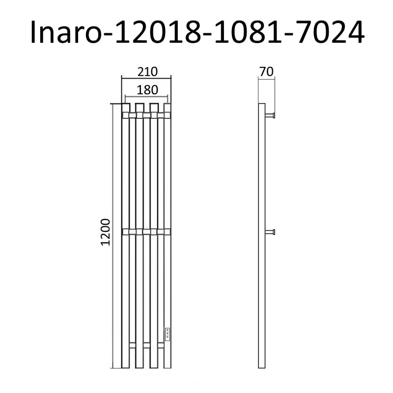 Полотенцесушитель электрический Маргроид Инаро Inaro-12018-1081-7024 серый