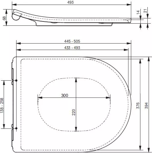 Крышка-сиденье Toto MH TC514G с микролифтом, белый