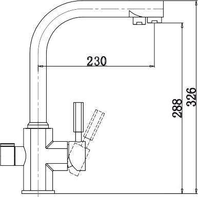 Смеситель для кухни Kaiser Decor 40144-11, бежевый мрамор