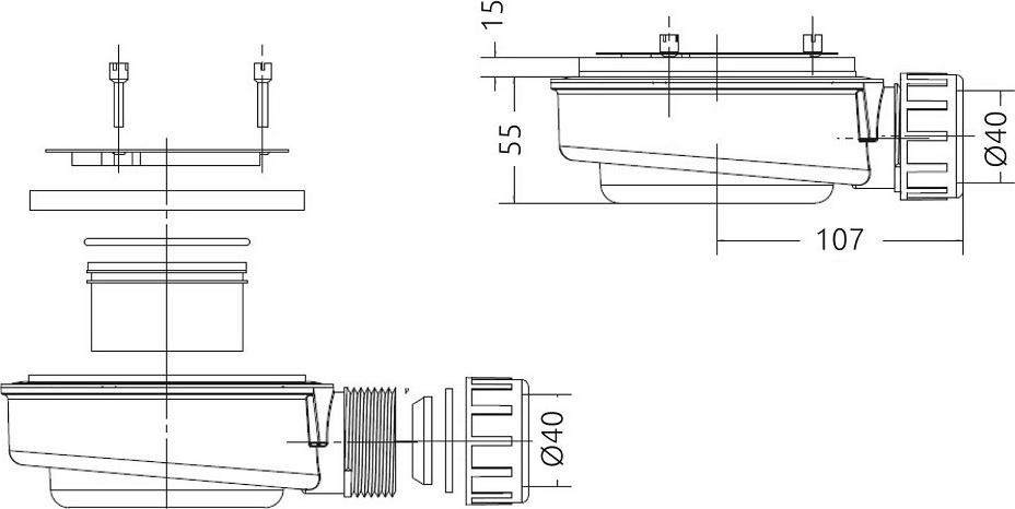 Сифон для поддона Radaway HS1