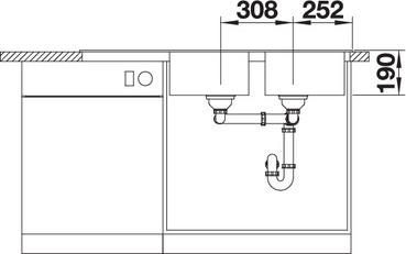 Кухонная мойка Blanco Legra 8 S 523163 антрацит