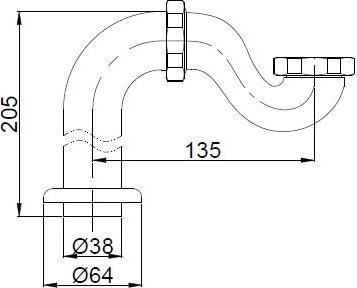 Слив-перелив BelBagno BB567-OVF-ORO, золото