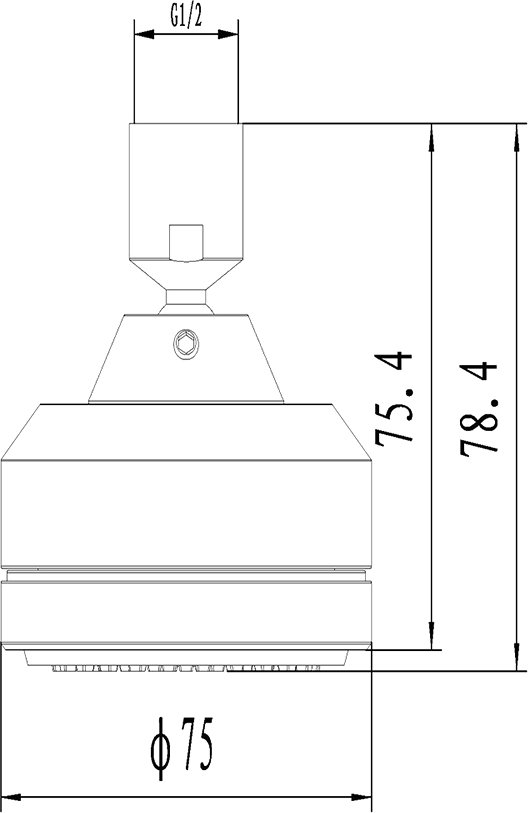 Верхний душ Lemark LM8023C, хром