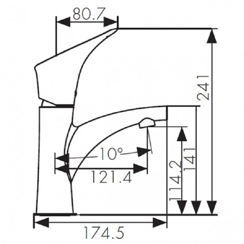 Смеситель для раковины Kaiser Calla 71011, хром