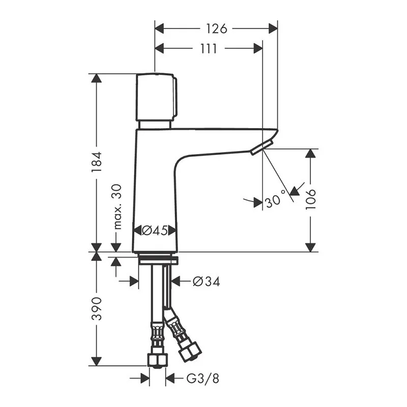 Смеситель для раковины Hansgrohe Talis E 71718000 хром