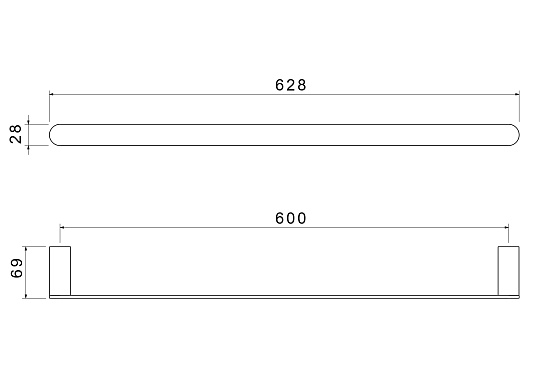 Полотенцедержатель Aquatek Лира AQ4414MB черный