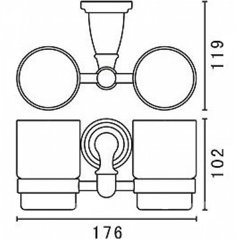 Стакан Art&Max Bianchi AM-E-2602-D-Br, бронза