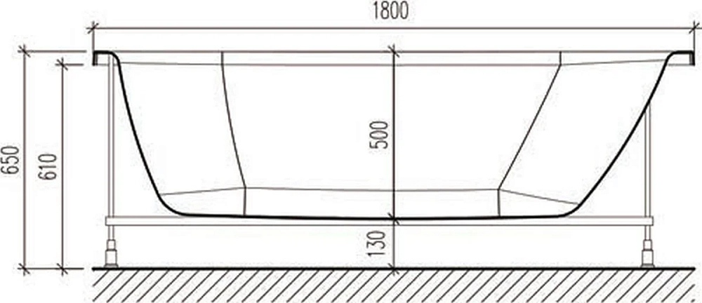 Акриловая ванна Eurolux Orio E1016075028 белый