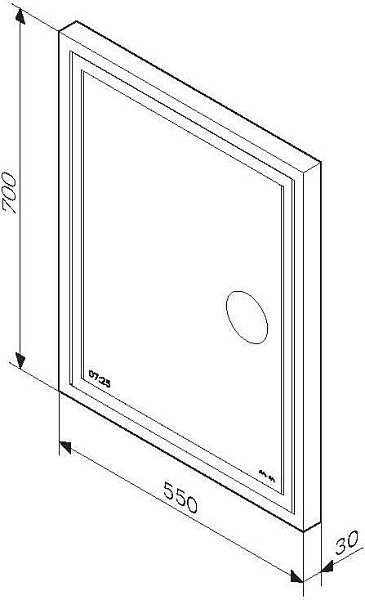 Зеркало AM.PM Gem 55 M91AMOX0553WG с подсветкой