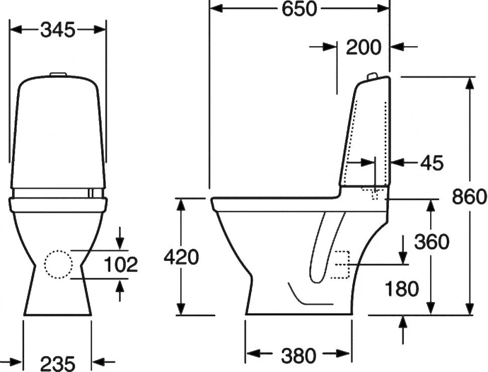 Напольный унитаз Gustavsberg Nautic GB1115102R1331 крышка микролифт, безободковый