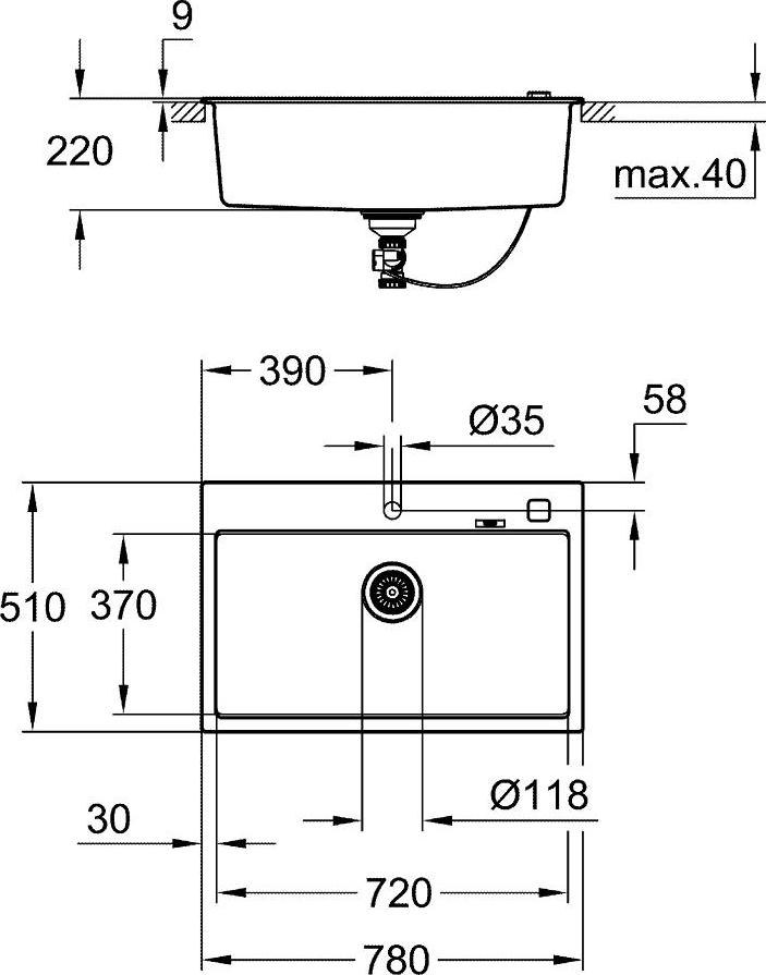 Кухонная мойка Grohe K700 31652AT0