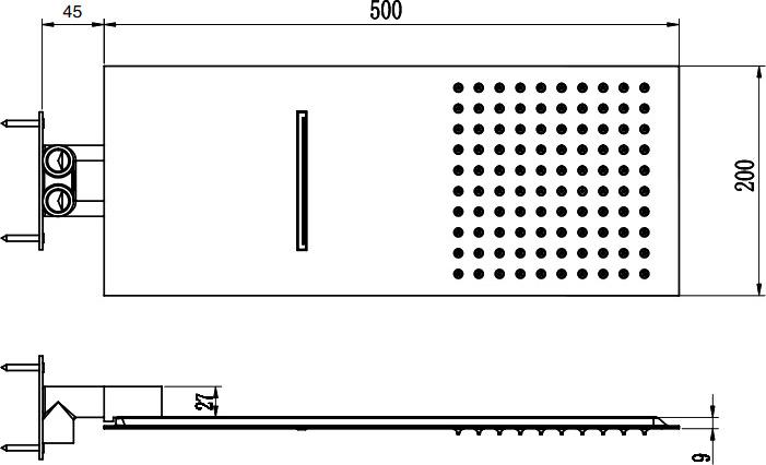 Верхний душ RGW Shower Panels SP-64