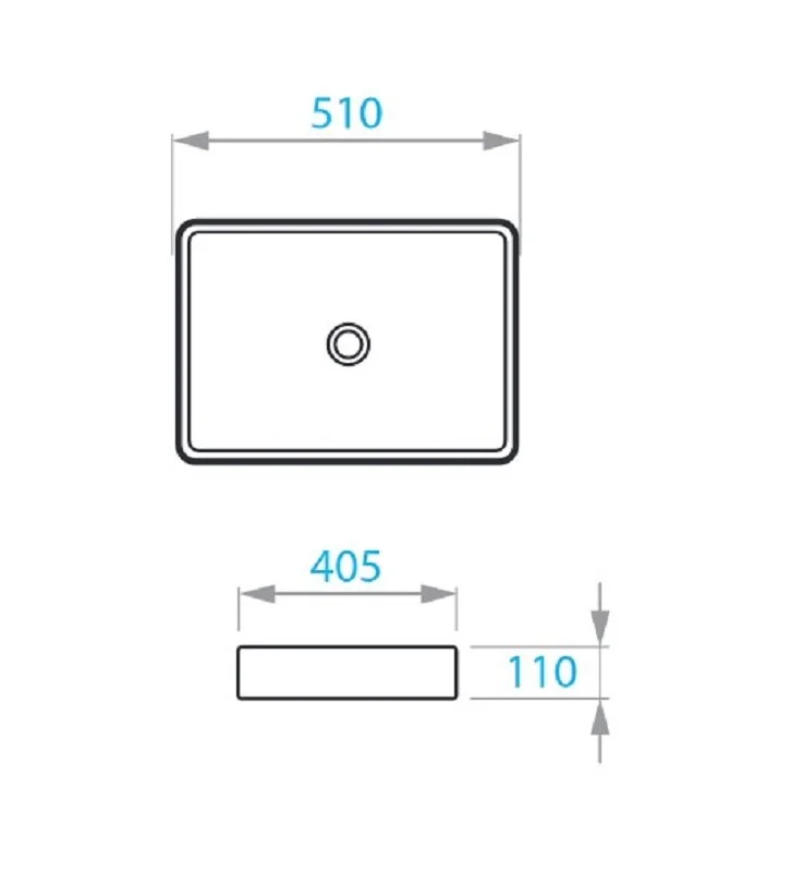 Раковина накладная Koller Pool Kvadro KR-0510-WB белый