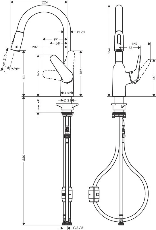 Смеситель для кухни Hansgrohe Focus 71862000 хром